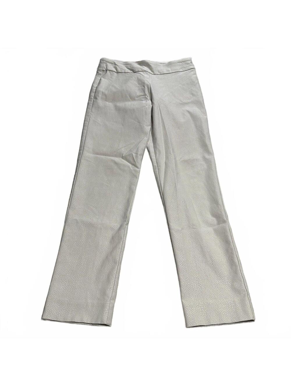 KRAZY LARRY 4 Slimming Ankle Pants Pull On Tummy Control Stretch Light Gray new